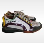 Originele Dsquared2 Leren Sneakers Wit Bruin Geel Maat 36, Kleding | Dames, Schoenen, Verzenden, Wit, Sneakers of Gympen, Dsquared2