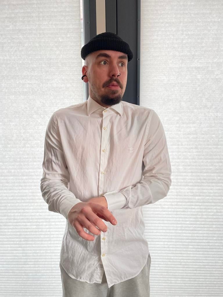 River Woods Witte Blouse - Sorrento Kraag, Kleding | Heren, Overhemden, Ophalen of Verzenden, Wit