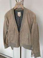 Diesel leren jack ecru S, Verzenden, Zo goed als nieuw, Maat 38/40 (M), Beige