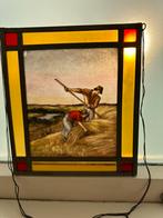 Glas in Lood raampje, Doe-het-zelf en Verbouw, Gebruikt, Minder dan 80 cm, Ophalen of Verzenden, Glasplaat