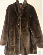 Vintage donkerbruine s.Oliver faux-fur jas (42) halflang, Bruin, Maat 42/44 (L), Ophalen of Verzenden, S.Oliver