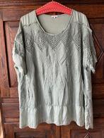 Oud-groene kant blouse, tuniek, bloes, top; XXL; Gina Laura, Ophalen of Verzenden, Zo goed als nieuw, Groen, Blouse of Tuniek