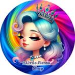 LF6941 icing frosting prinses 20cm eetbare taart print top, Ophalen of Verzenden, Nieuw, Taarten, Serveervorm