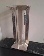 Raw nikkel ruw alu zilver windlicht Colmore 51 cm!, Overige kleuren, 50 tot 75 cm, Ophalen of Verzenden, X