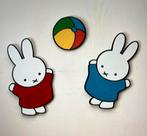 Mooie spelende Nijntje, Nijntjes.Mooie houten wanddecoratie, Ophalen, Zo goed als nieuw, Wanddecoratie