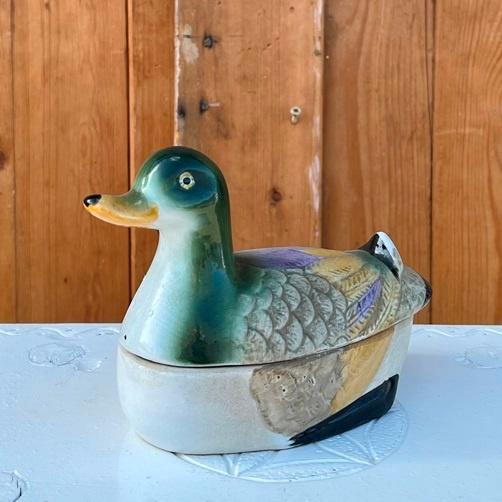 Schaal pate eend origineel Frankrijk 14 cm, Antiek en Kunst, Curiosa en Brocante, Ophalen of Verzenden