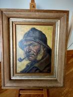 vissers Man met zuidwester aan in mooie dikke lijst, Antiek en Kunst, Ophalen of Verzenden