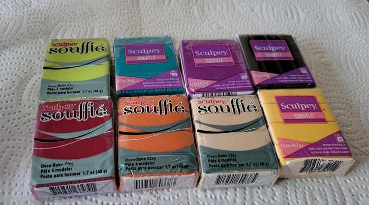 Sculpey souffle polymeer klei 8 x, Hobby en Vrije tijd, Knutselen, Nieuw, Materiaal, Ophalen of Verzenden