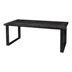 Mangohouten Eettafel Roy 180x100 Zwart, 100 tot 150 cm, Nieuw, Ophalen of Verzenden, Vijf personen of meer