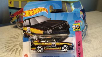 Hotwheels Audi Sport Quattro 1984 Zwart/Geel 1:64 nieuw