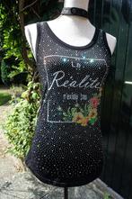 nieuw - prachtige zwarte bling top - Extelle - nl mt xs/s, Kleding | Dames, Tops, Nieuw, Zonder mouw, Ophalen of Verzenden, Extelle