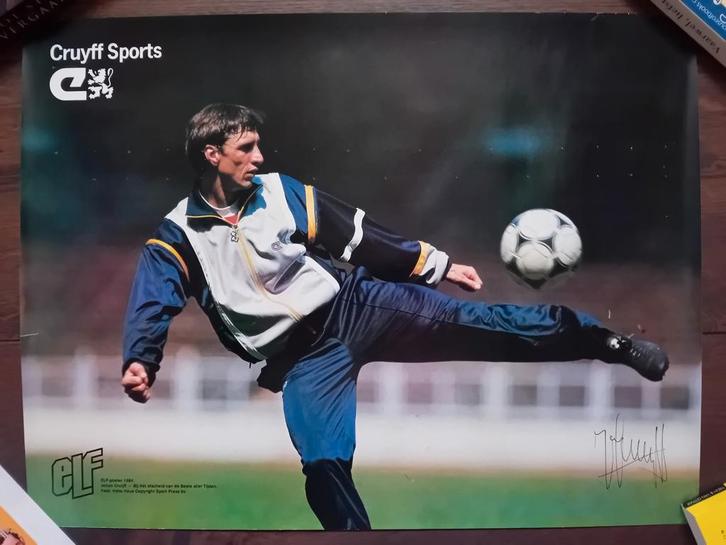 Zeldzame Johan Cruyff poster., Verzamelen, Sportartikelen en Voetbal, Zo goed als nieuw, Poster, Plaatje of Sticker, Ophalen of Verzenden