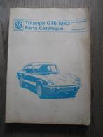 TRIUMPH GT6 Mk3 PARTS CATALOGUE, Ophalen of Verzenden