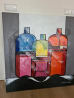 Modern schilderij 1x1, opdoek geschilderd, Ophalen, Zo goed als nieuw, Schilderij, 75 tot 100 cm