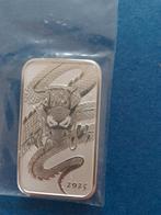 Rectangle dragon 2025 1 oz zilver, Postzegels en Munten, Edelmetalen en Baren, Ophalen of Verzenden, Zilver