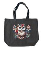 Gepersonaliseerde Tas met Uil Design, Ophalen of Verzenden, Nieuw, Grijs, Shopper