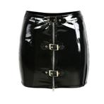 Zwart wetlook mini rokje / kunst leren sexy pencil club, Maat 38/40 (M), Verzenden, Zwart, Nieuw