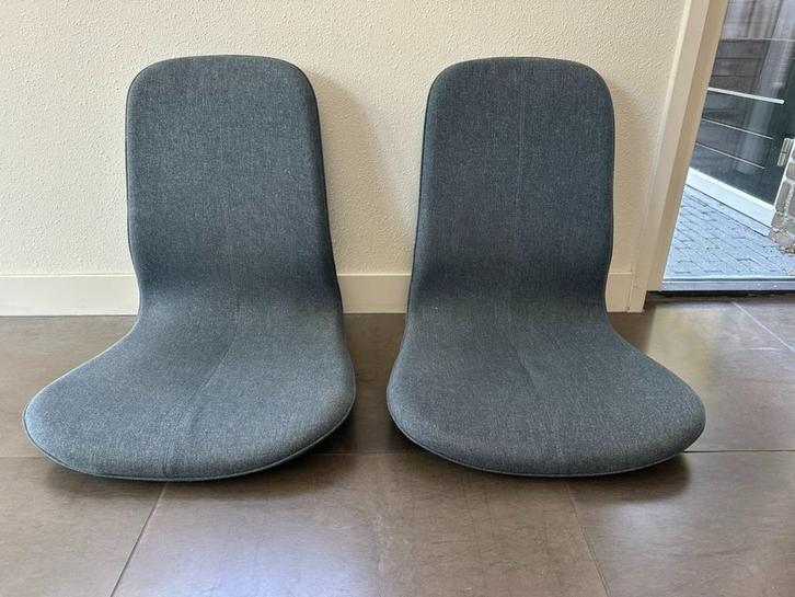 2x zitting IKEA LÅNGFJÄLL met hoge rugleuning, blauw, Huis en Inrichting, Bureaustoelen, Zo goed als nieuw, Bureaustoel, Blauw