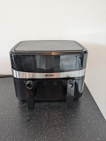 Home essentials dubbele airfryer 2400watt - zwart beschikbaar voor biedingen