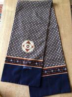 Kkusebo klassieke dubbele ascot sjaal, marine blauw., Ophalen of Verzenden, Zo goed als nieuw, Overige maten, Sjaal