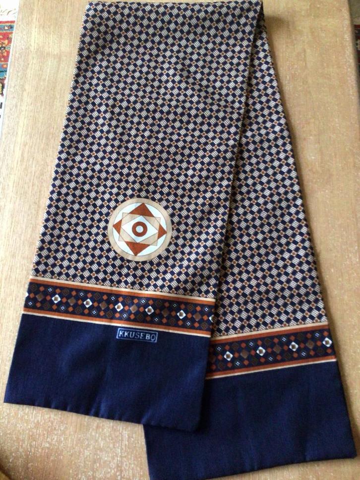 Kkusebo klassieke dubbele ascot sjaal, marine blauw., Kleding | Heren, Mutsen, Sjaals en Handschoenen, Zo goed als nieuw, Sjaal