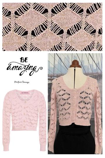 PINK MEMORIES open gebreid roze vestje-S beschikbaar voor biedingen