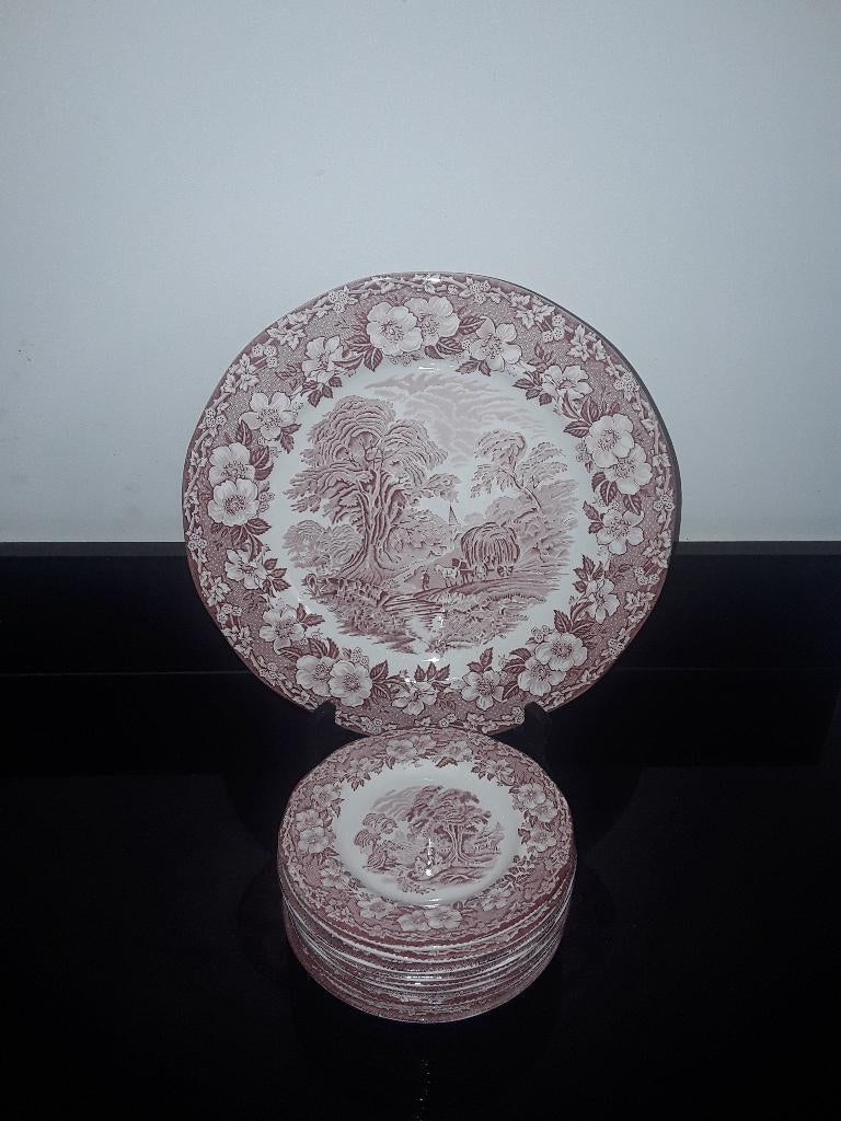 Wedgwood Rood decor gebakstel, Verzenden