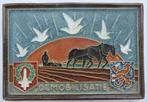 Porceleyne Fles Delft cloisonne tegel Mobilisatie met tekst., Antiek en Kunst, Ophalen of Verzenden