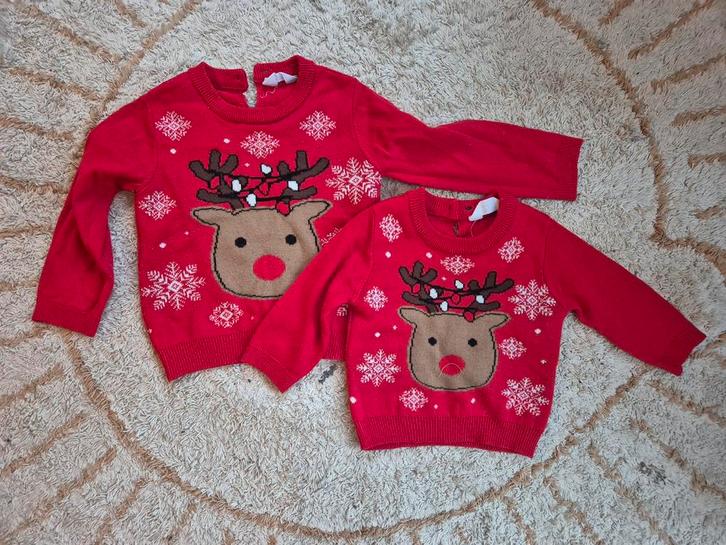 Kersttrui Set - Rendier Design, Kinderen en Baby's, Kinderkleding | Overige, Zo goed als nieuw, Jongen of Meisje, Ophalen of Verzenden