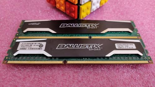 8GB (2x4) Crucial Ballistix Sport DDR3 1600Mhz, Computers en Software, RAM geheugen, Zo goed als nieuw, 8 GB, DDR3, Ophalen of Verzenden
