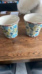 Bloempotten intratuin 2x, Ophalen, Rond, Zo goed als nieuw, Aardewerk