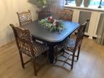 Tafel en stoelen, Gebruikt, Vierkant, Vier personen, Overige houtsoorten