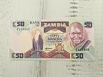 Zambia 50  kwacha 1986-1987 UNC, Postzegels en Munten, Bankbiljetten | Afrika, Ophalen of Verzenden, Zambia