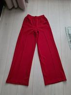 Bershka S 36 wide leg broek rood met elastaan als nieuw, Zo goed als nieuw, Maat 36 (S), Lang, Rood