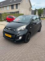 Kia Picanto 1.0 Cvvt 5-DRS / Airco / Onderhoudsboekje /, Auto's, Voorwielaandrijving, 400 kg, Zwart, Origineel Nederlands