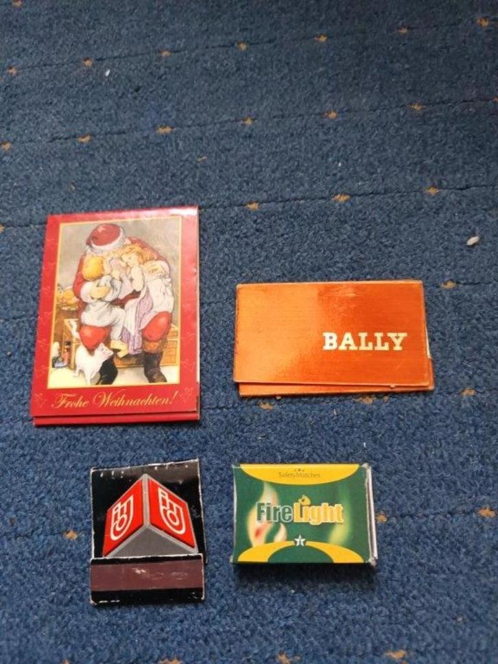 4 oude luciferdoosjes, Verzamelen, Rookartikelen, Aanstekers en Luciferdoosjes, Gebruikt, Luciferdoosjes of -merken, Ophalen of Verzenden