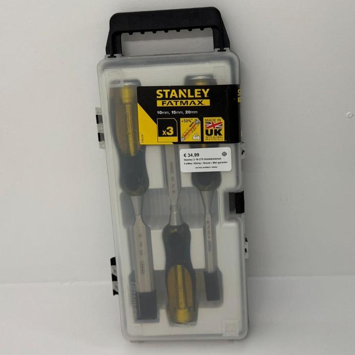 Stanley 2-16-270 Steekbeitelset FatMax 3Delig | Nieuw | Met, Doe-het-zelf en Verbouw, Gereedschap | Handgereedschap, Nieuw, Ophalen of Verzenden