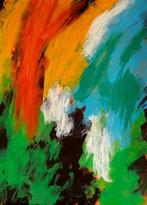 Abstract expressionisme schilderij Summer tree, Ophalen of Verzenden