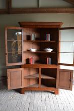 Prachtige antieke eiken houten hoekkast, boekenkast, vitrine, Antiek en Kunst, Antiek | Meubels | Kasten, Verzenden