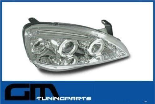 # Angel eyes koplampen opel corsa C led # chrome uitvoering, Auto-onderdelen, Verlichting, Opel, Nieuw, Ophalen of Verzenden