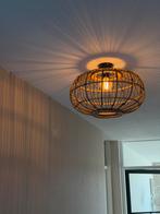 Rotan Plafondlamp bamboe boho bohemian, Zo goed als nieuw!, Ophalen of Verzenden, Zo goed als nieuw, Hout
