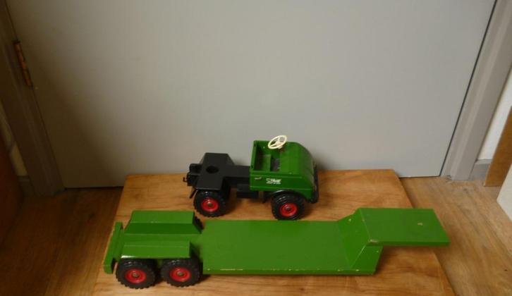 STEIFF UNIMOG  trekker met oplegger (type 406)  ZEER OUD, Antiek en Kunst, Antiek | Speelgoed, Ophalen of Verzenden