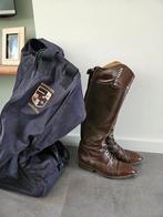 Derby leren rijlaarzen bruin met steentjes en lak, Dieren en Toebehoren, Paardrijkleding, Ophalen of Verzenden, Zo goed als nieuw