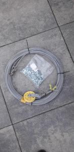 Staalkabel / Lierkabel inclusief klemmen  (nieuw), Doe-het-zelf en Verbouw, IJzerwaren en Bevestigingsmiddelen, Ophalen of Verzenden