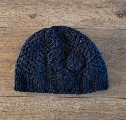Muts donkerblauw, one size, Kinderen en Baby's, Kinderkleding | Mutsen, Sjaals en Handschoenen, Zo goed als nieuw, Muts, Meisje