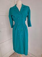 Vintage Turquoise Jurk Maat 36, Ophalen of Verzenden, Knielengte, Maat 36 (S), Gedragen
