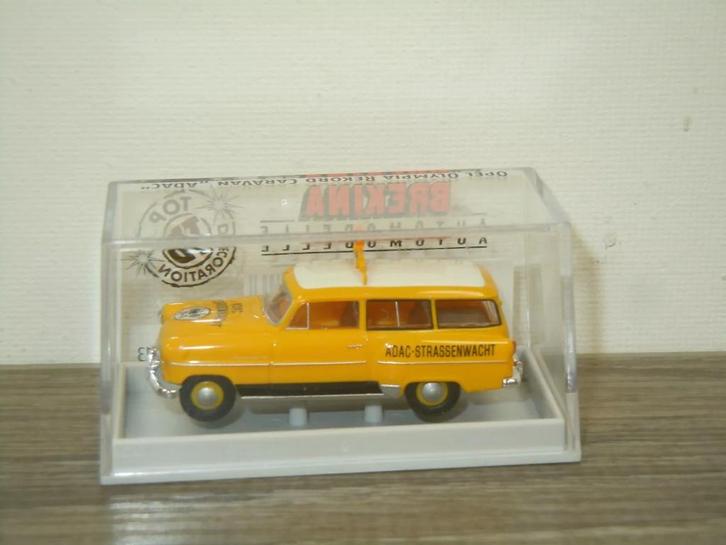 Opel Olympia Rekord Caravan ADAC 1954 - Brekina 1:87, Hobby en Vrije tijd, Modelauto's | 1:87, Zo goed als nieuw, Auto, Brekina