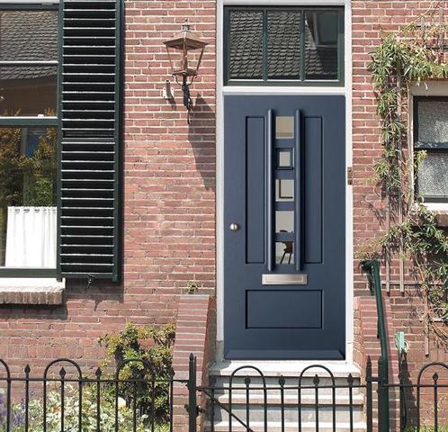 Moderne houten voordeur buitendeur Warmond met glas, Doe-het-zelf en Verbouw, Deuren en Horren, Nieuw, Buitendeur, 200 tot 215 cm