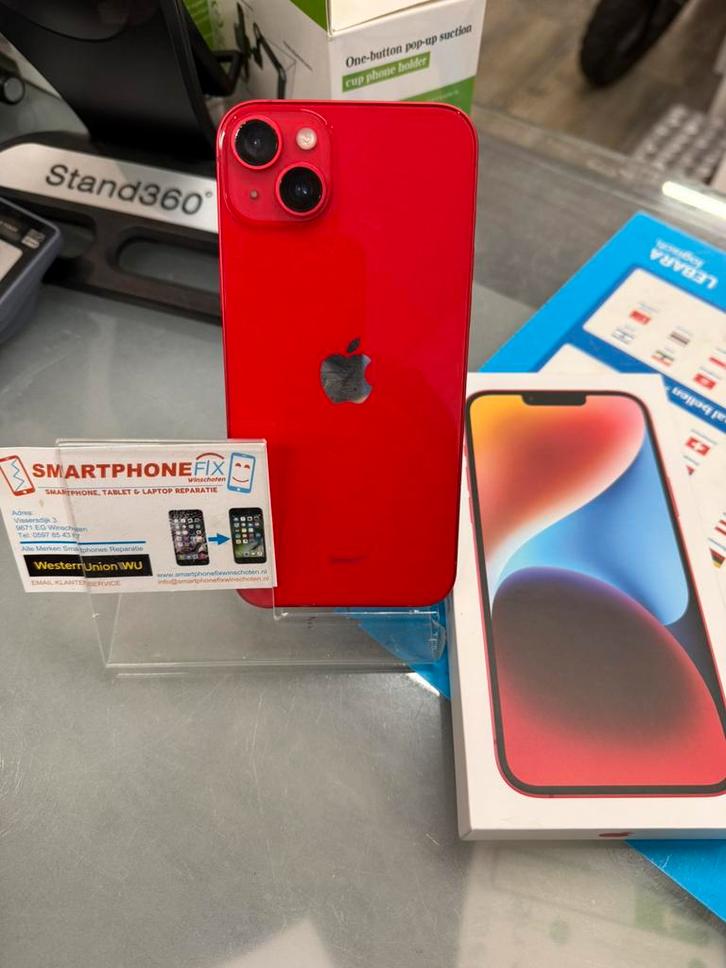 iphone 14 plus 128gb red batt 89% zgan+garantie, Telecommunicatie, Mobiele telefoons | Toebehoren en Onderdelen, Zo goed als nieuw