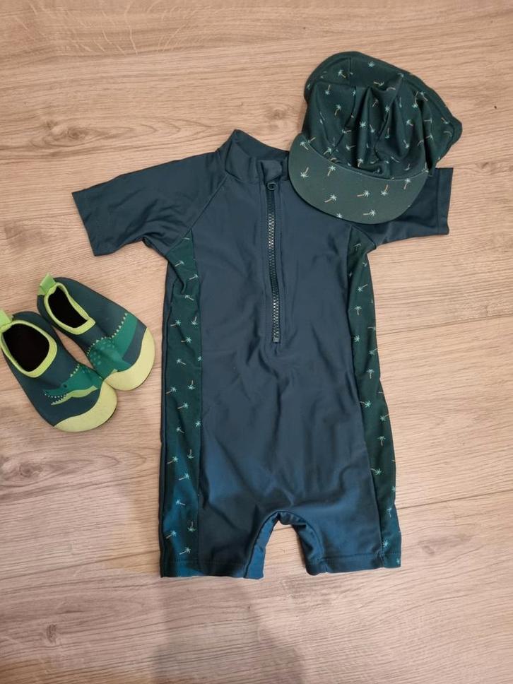 Prenatal zwempakje, muts & schoentjes 86/92 & 22/23, Kinderen en Baby's, Babykleding | Baby-zwemkleding, Zo goed als nieuw, Badpak